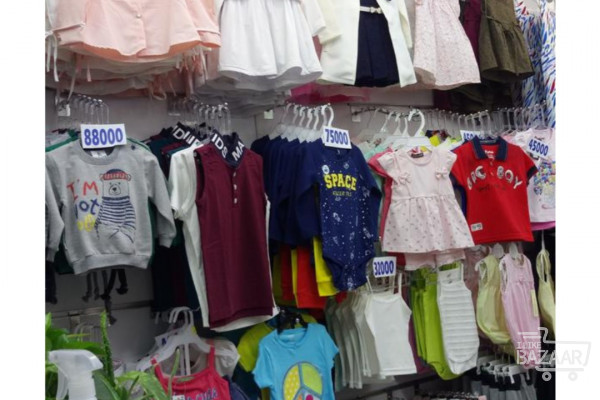 فروش یکجا اجناس مغازه لباس بچه 